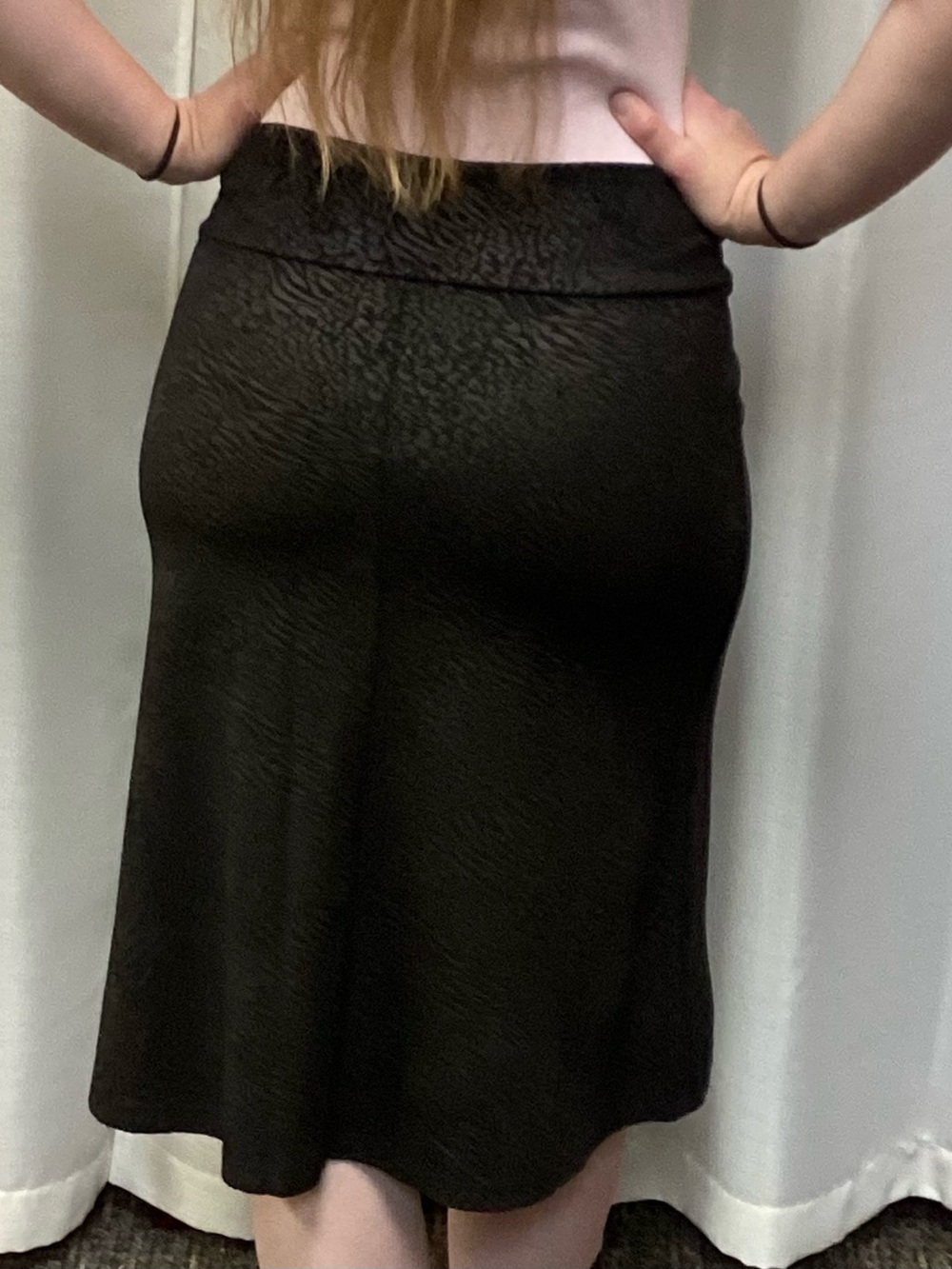 Classic Black A-Line Skirt by